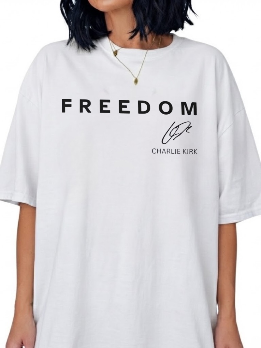 Freedom Charlie Kirk Signature Vintage Memories Graphic T-Shirt